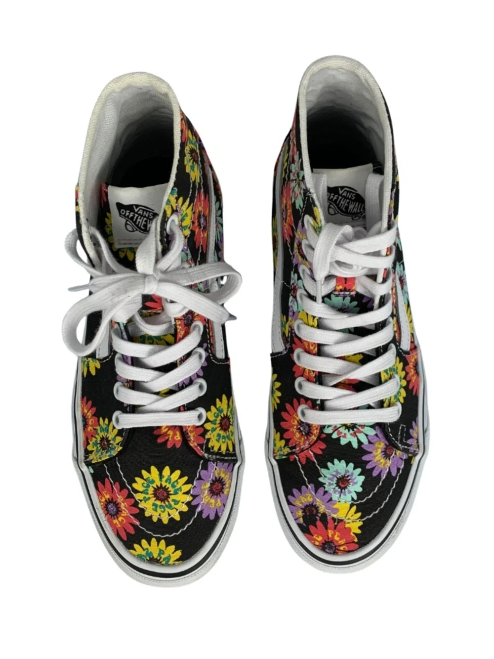 Vans Sk8 Hi-Tapered Peace Floral Sneakers Size 7 Retro Boho Y2K